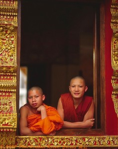 Monks in the window